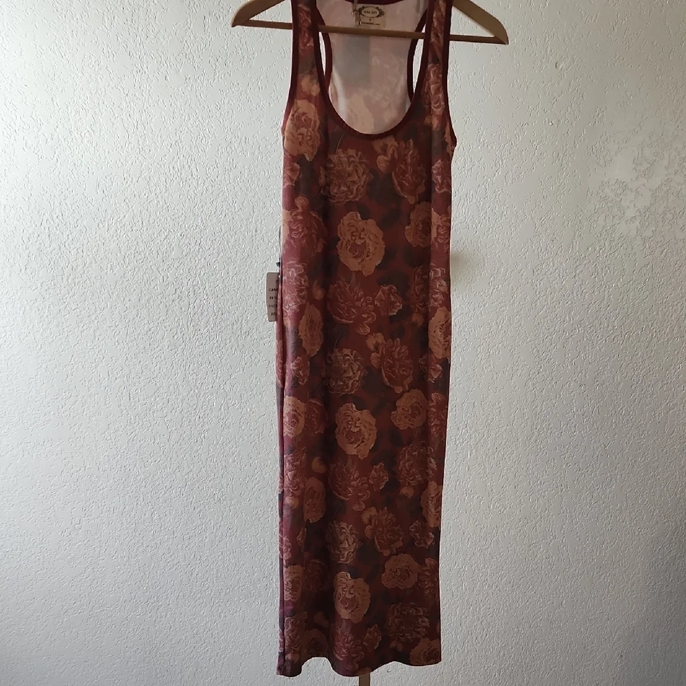Joyfolie Floral Maxi Dress - Brown and Cream - Picture 1 of 6